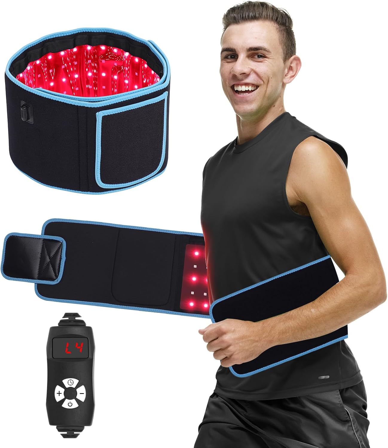 Weight Lifting Belt - حزام تدليك بالعلاج الضوئي LED مع