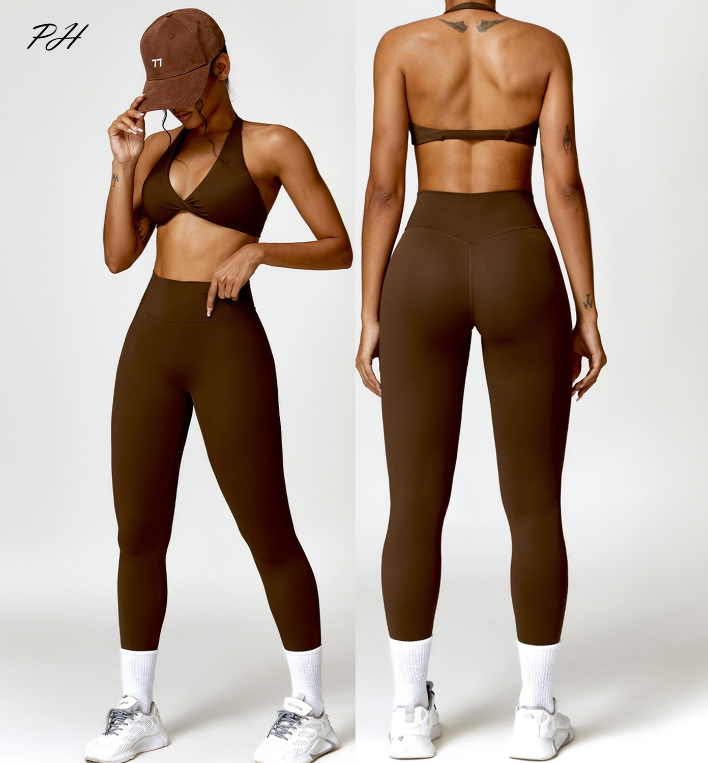 Yoga Fitness Zumba - طقم يوغا من قطعتين للنساء ،