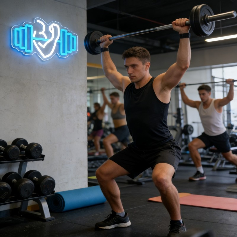 لافتة نيون LED بتصميم دمبل لعض - مراجعة Yoga And Fitness Studio وسعره